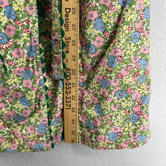 ODILLE Coat 6 ANTHROPOLOGIE Trench Rain Floral Double Breasted Belted Green - Picture 15 of 16